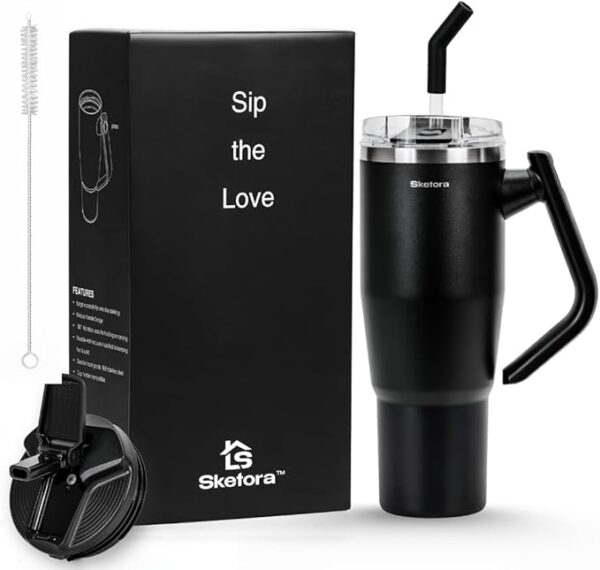 32oz Insulated Tumbler with Rotatable Handle and 2 - Image 2