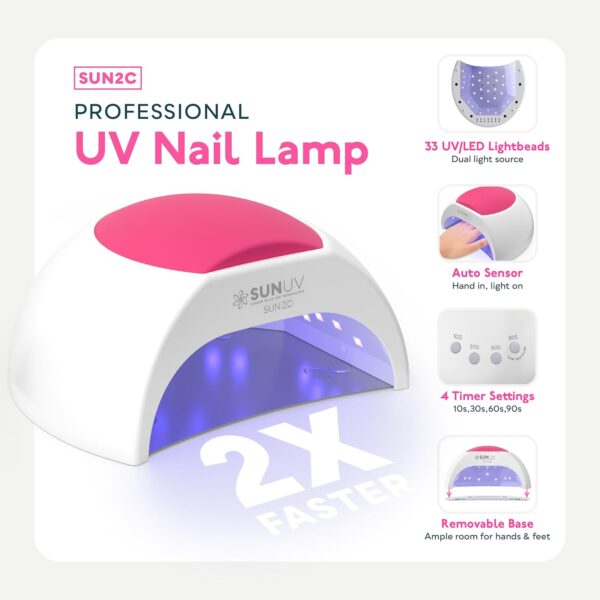 SUNUV Gel Nail Polish Kit with UV Light for Nails SUN2C 48W, 16 Colors Gel Polish Sets - Image 7
