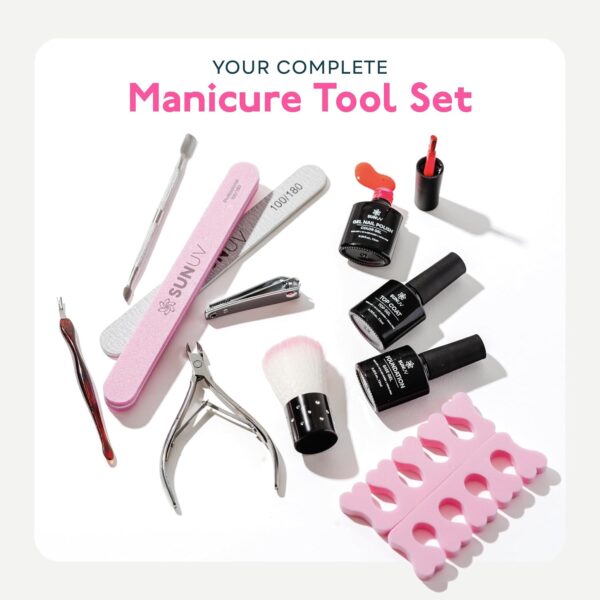 SUNUV Gel Nail Polish Kit with UV Light for Nails SUN2C 48W, 16 Colors Gel Polish Sets - Image 6