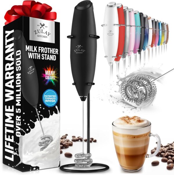 ZK Milk Frother OG Tornado Whisk w Stand
