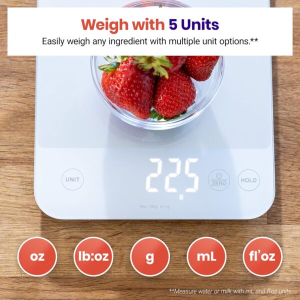Etekcity Food Kitchen Scale, 22lb Digital Weight Scale - Image 4