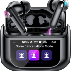 Wireless Earbuds, Bluetooth 5.4 Headphones with Multifunctional Touch Screen