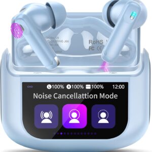 Wireless Earbuds, Bluetooth 5.4 Headphones with Multifunctional Touch Screen